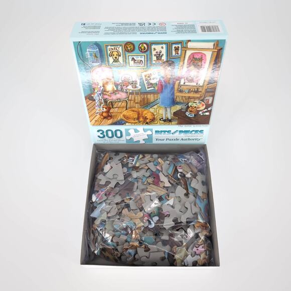 Bits and Pieces 300 Large Piece "The Artist" by Brooke Faulder Jigsaw Puzzle GUC - Picture 3 of 13